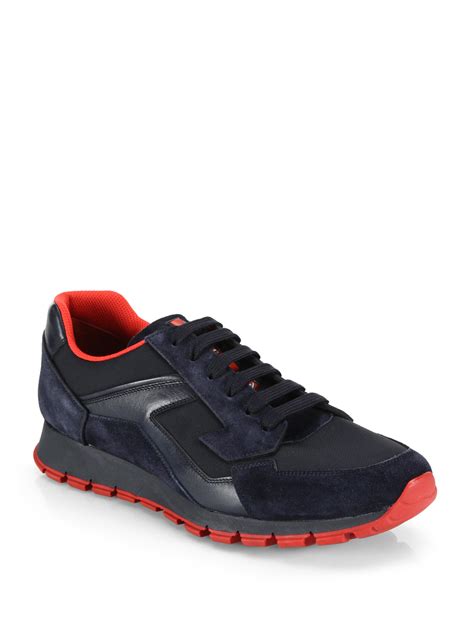 prada suede running shoes|prada suede shoes prices online.